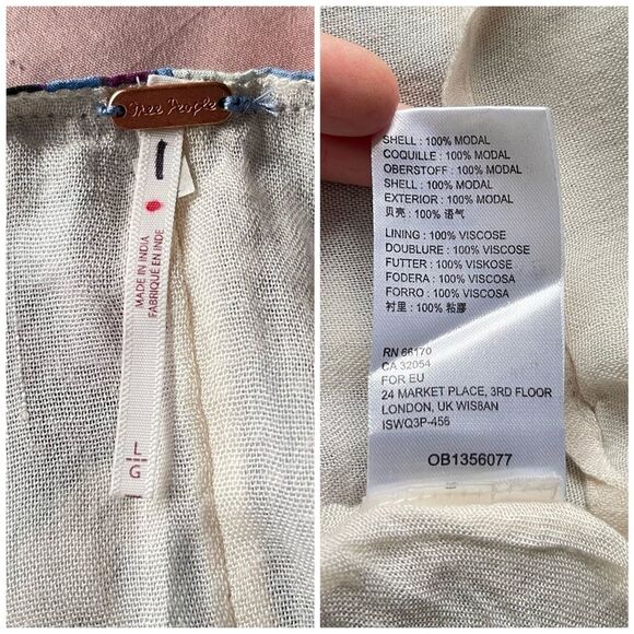 Free People Freddy Tie belt Mini Dress in Night Combo size Large NWOT - Picture 6 of 7